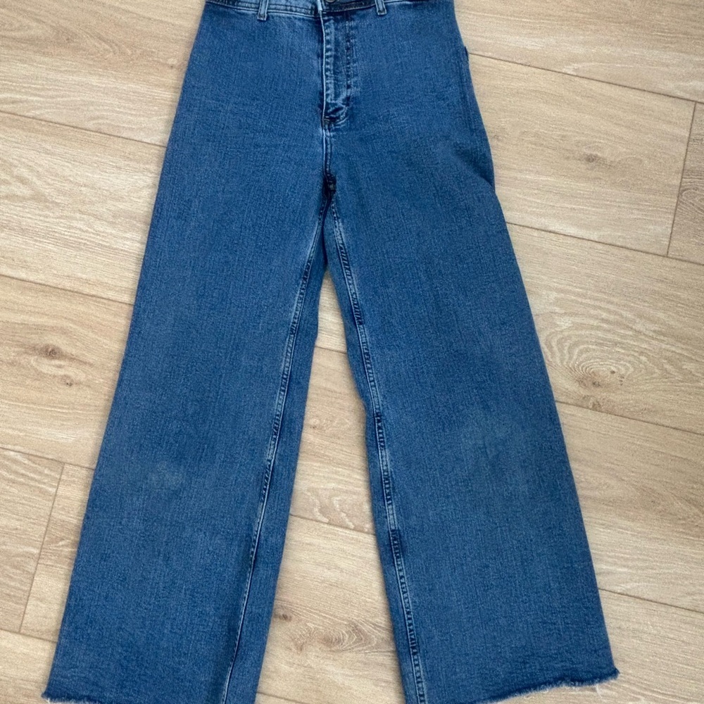 Zara Indigo Wide-Leg Jeans